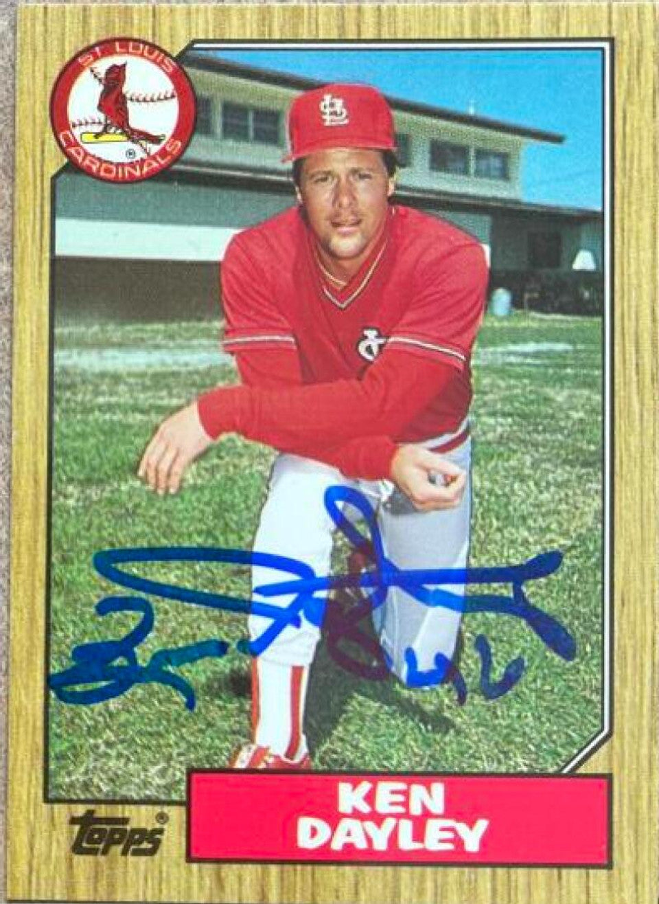 Ken Dayley Signed 1987 Topps Tiffany Baseball Card - St Louis Cardinals