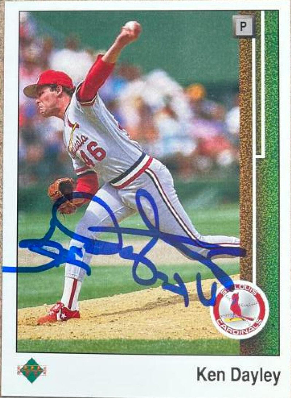 Ken Dayley Signed 1989 Upper Deck Baseball Card - St Louis Cardinals