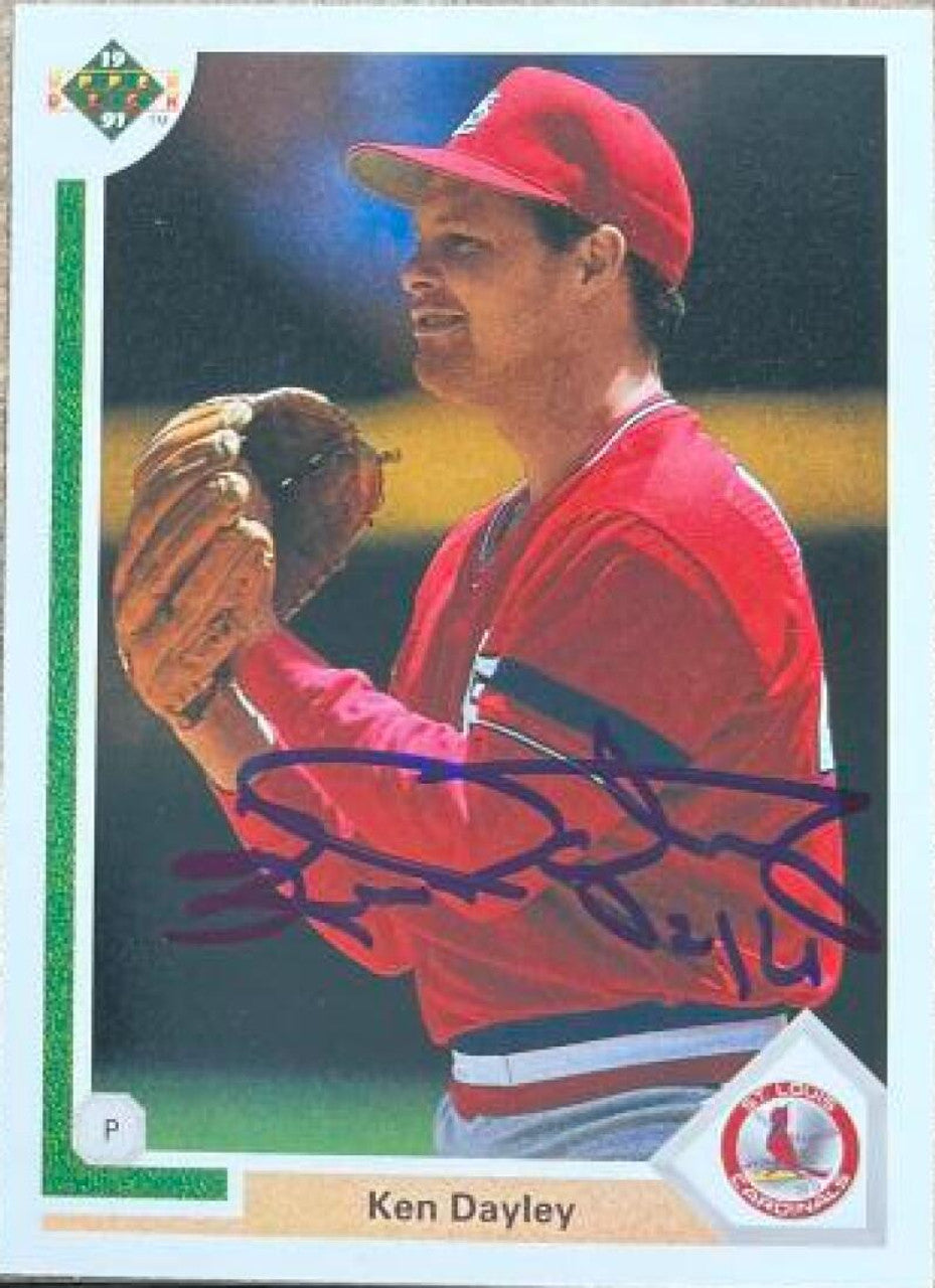 Ken Dayley Signed 1991 Upper Deck Baseball Card - St Louis Cardinals