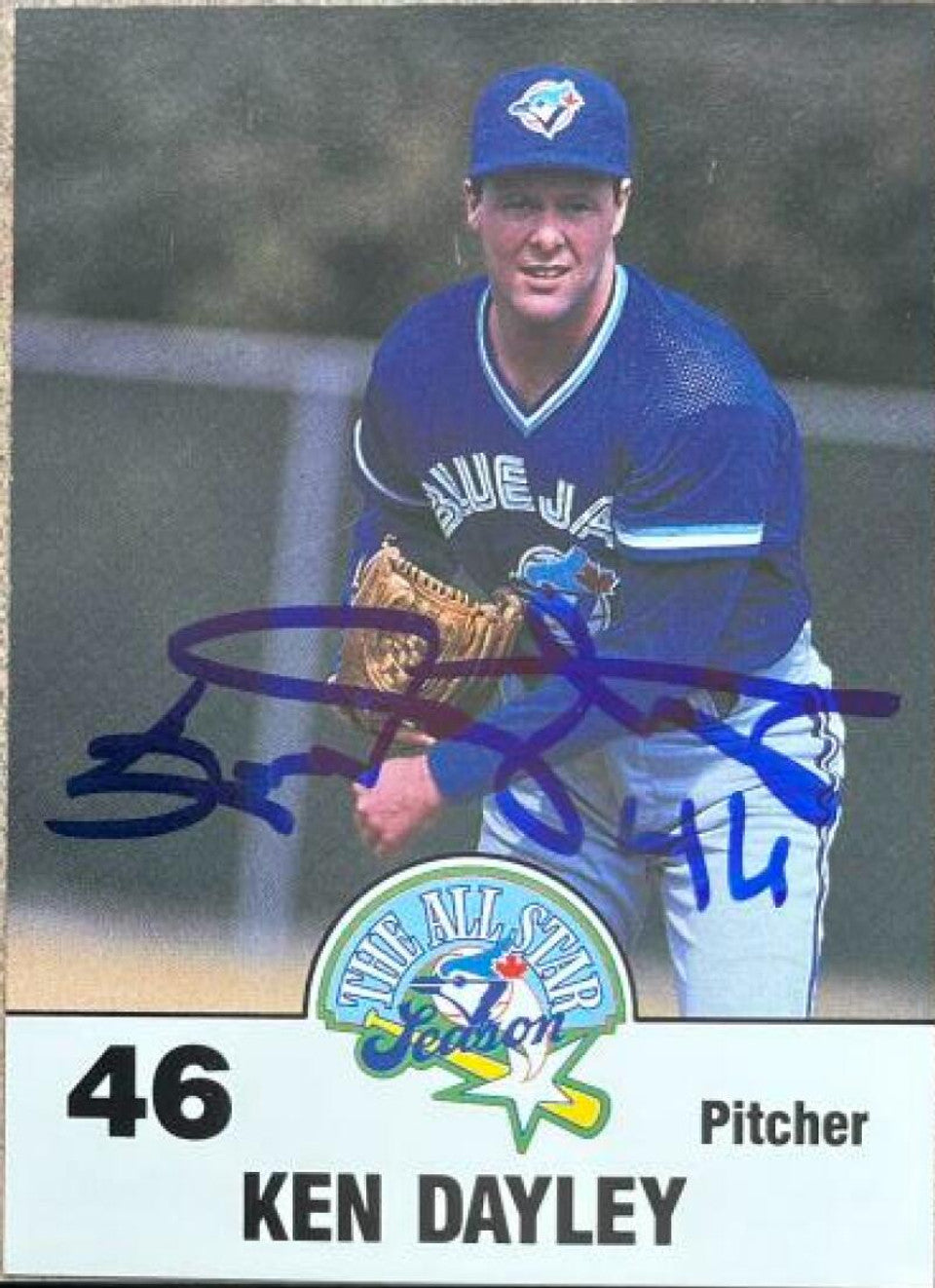 Ken Dayley Signed 1991 Fire Safety Baseball Card - Toronto Blue Jays