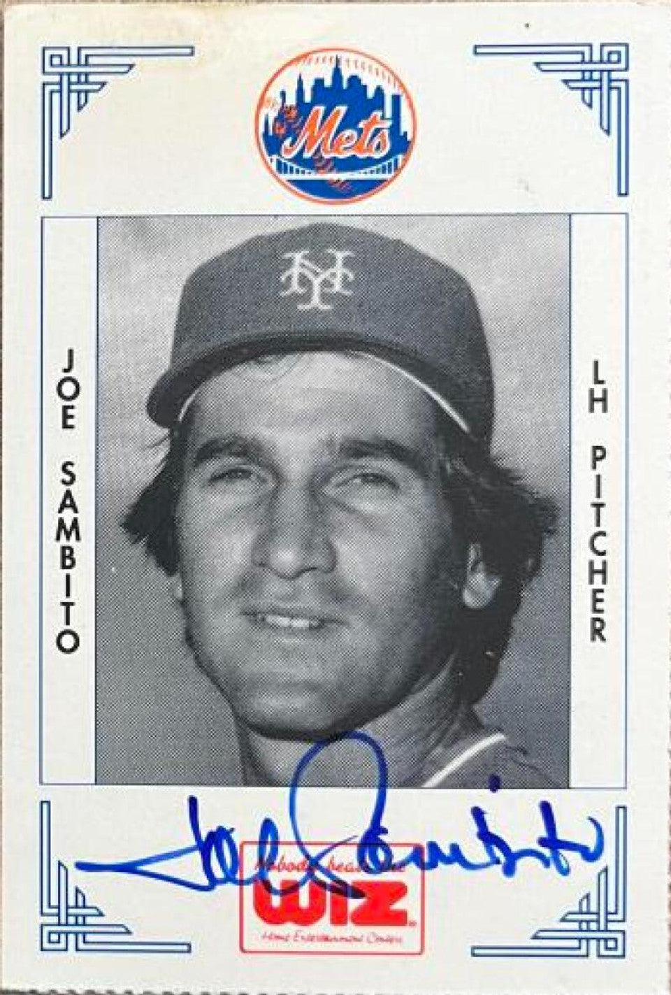 Joe Sambito Signed 1993 WIZ Baseball Card - New York Mets