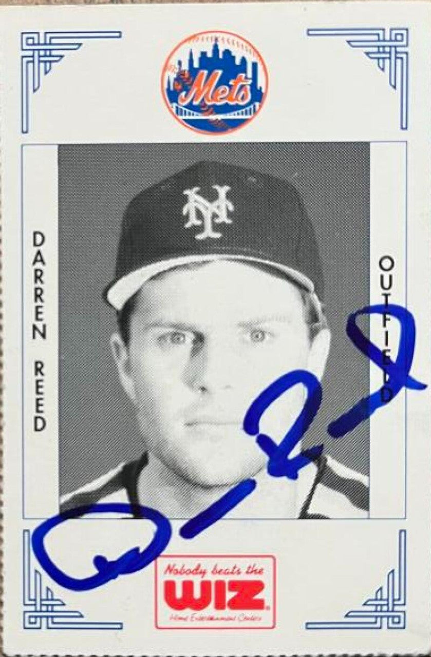 Darren Reed Signed 1993 WIZ Baseball Card - New York Mets