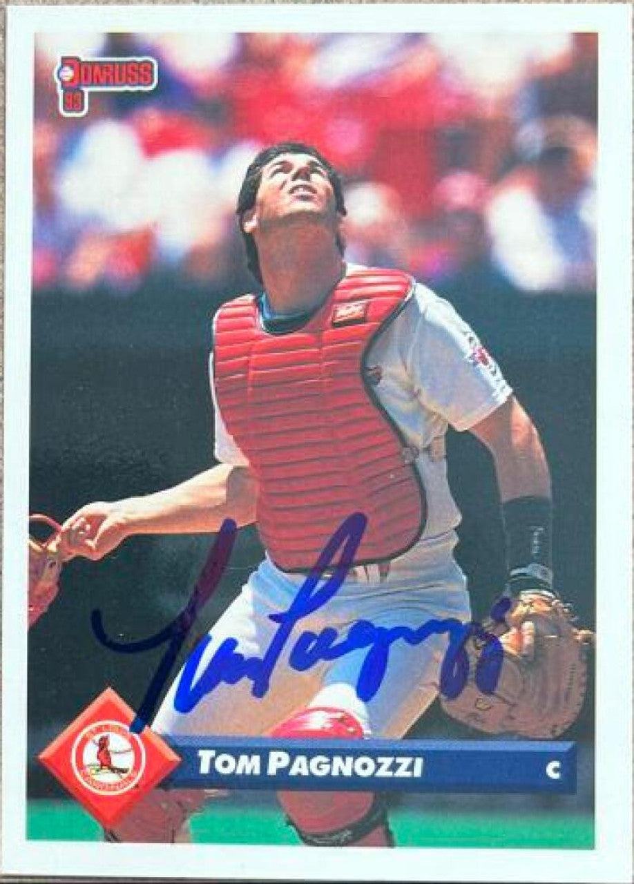 Tom Pagnozzi Signed 1993 Donruss Baseball Card - St Louis Cardinals