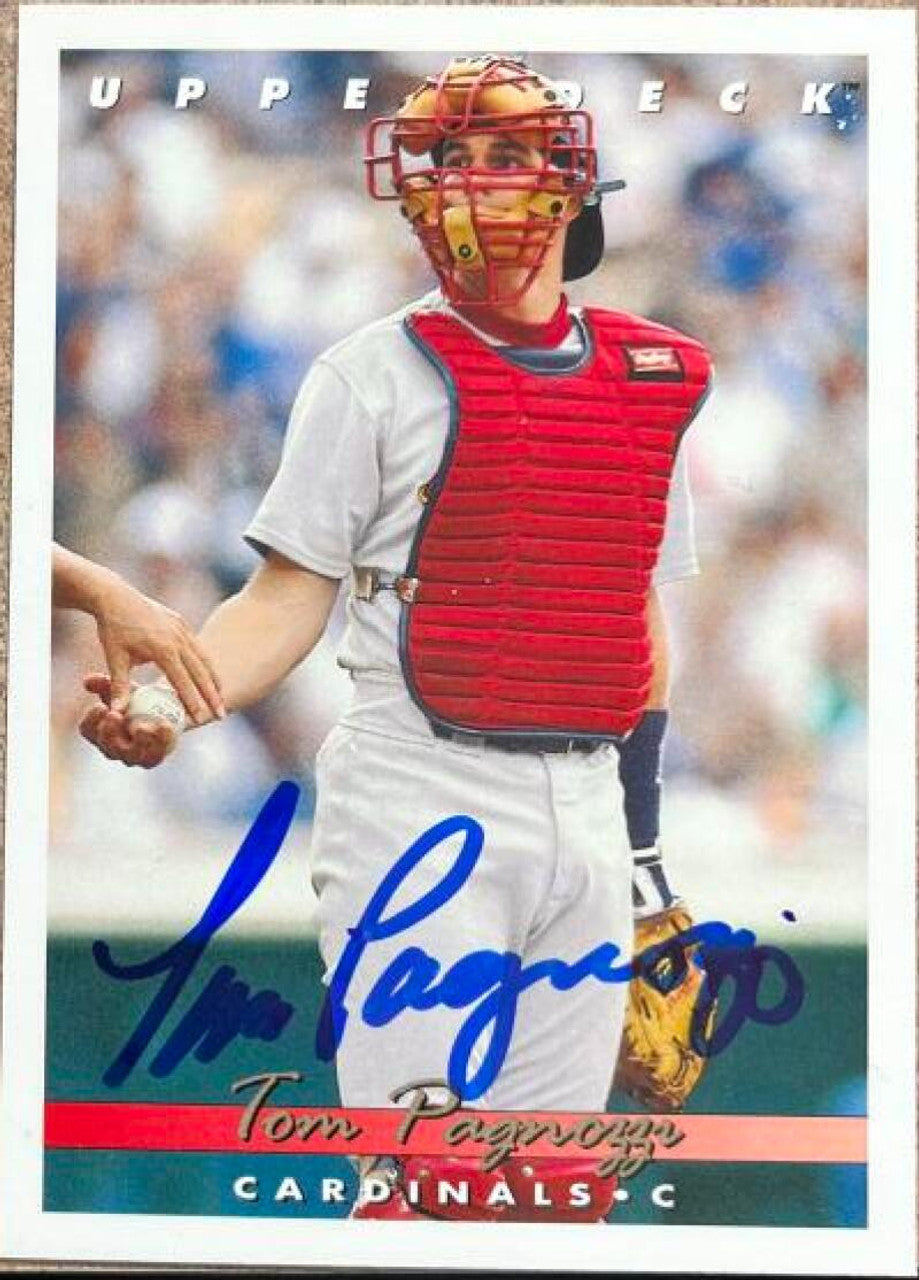 Tom Pagnozzi Signed 1993 Upper Deck Baseball Card - St Louis Cardinals