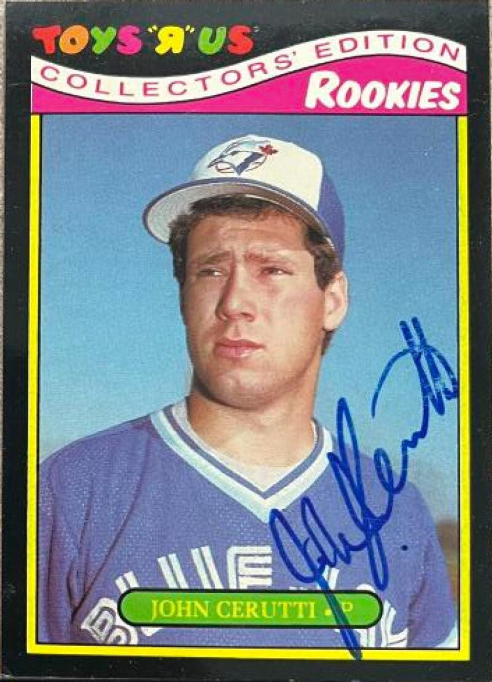 John Cerutti Signed 1987 Topps Toys 'R Us Rookies Baseball Card - Toronto Blue Jays