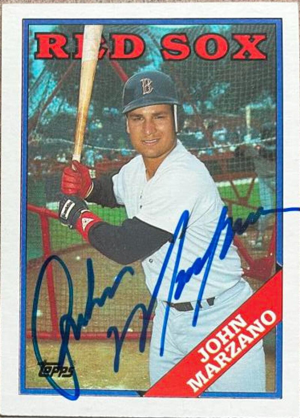 John Marzano Signed 1988 Topps Baseball Card - Boston Red Sox