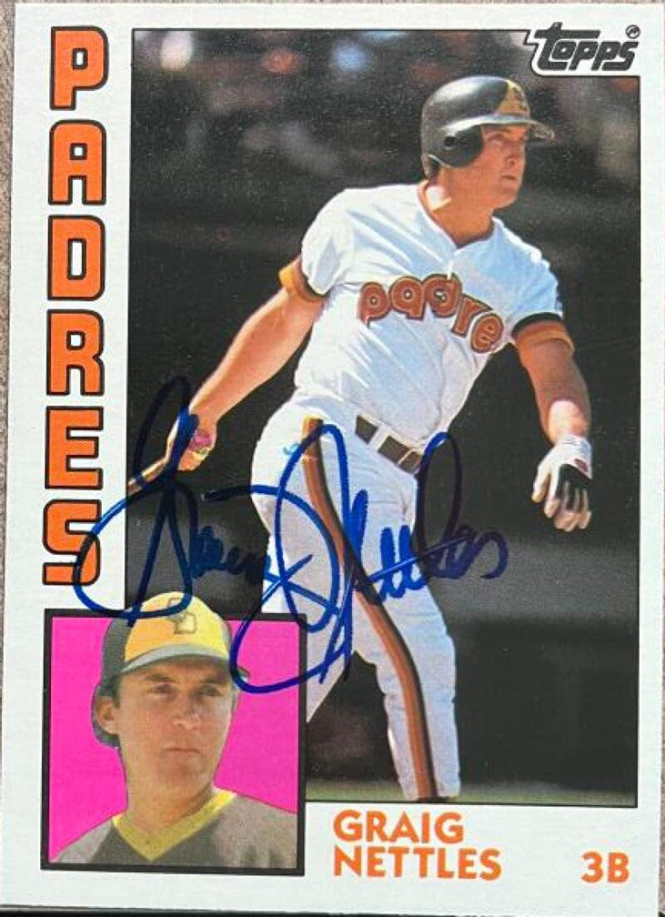 Graig Nettles Signed 1984 Topps Traded Baseball Card - San Diego Padres