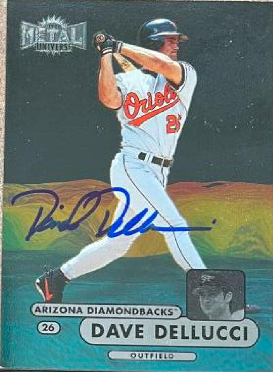 David Dellucci Signed 1998 Metal Universe Baseball Card - Arizona Diamondbacks