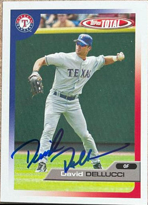 David Dellucci Signed 2005 Topps Total Baseball Card - Texas Rangers