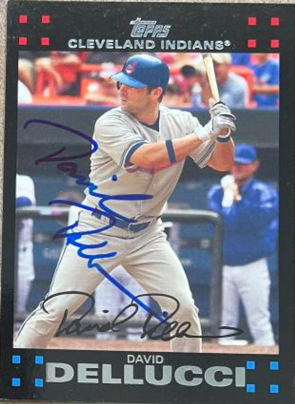 David Dellucci Signed 2007 Topps Baseball Card - Cleveland Indians