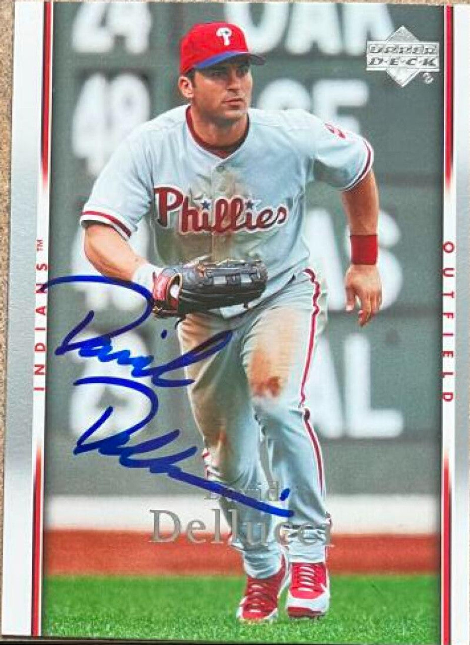 David Dellucci Signed 2007 Upper Deck Baseball Card - Philadelphia Phillies