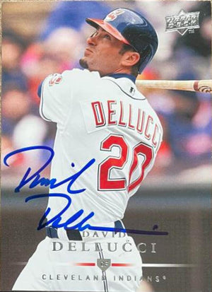 David Dellucci Signed 2008 Upper Deck Baseball Card - Cleveland Indians