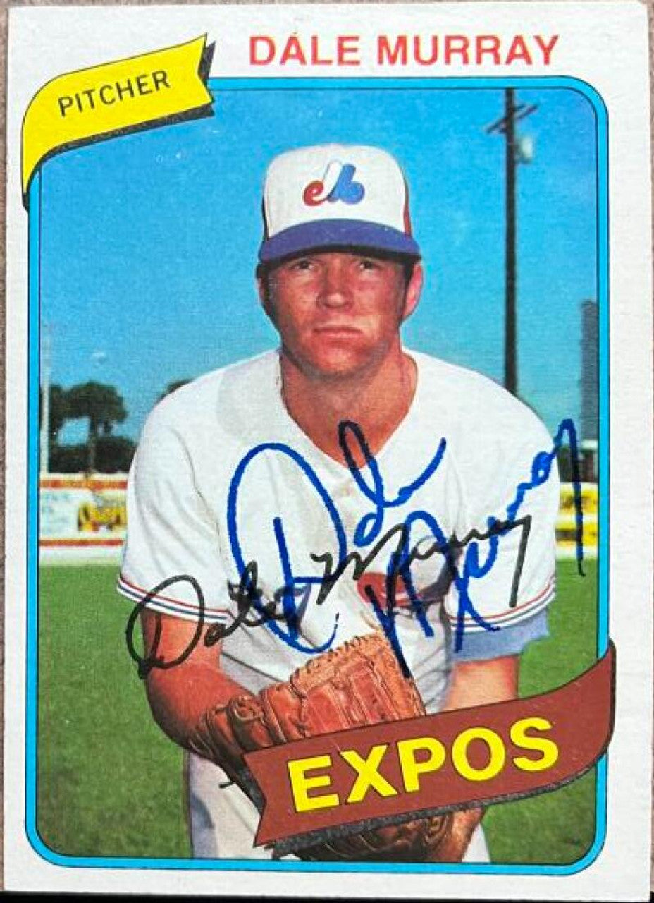 Dale Murray Signed 1980 Topps Baseball Card - Montreal Expos