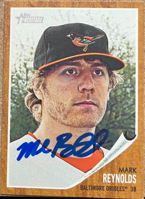 Mark Reynolds Signed 2011 Topps Heritage Baseball Card - Baltimore Orioles