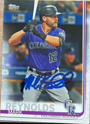 Mark Reynolds Signed 2019 Topps Update Baseball Card - Colorado Rockies