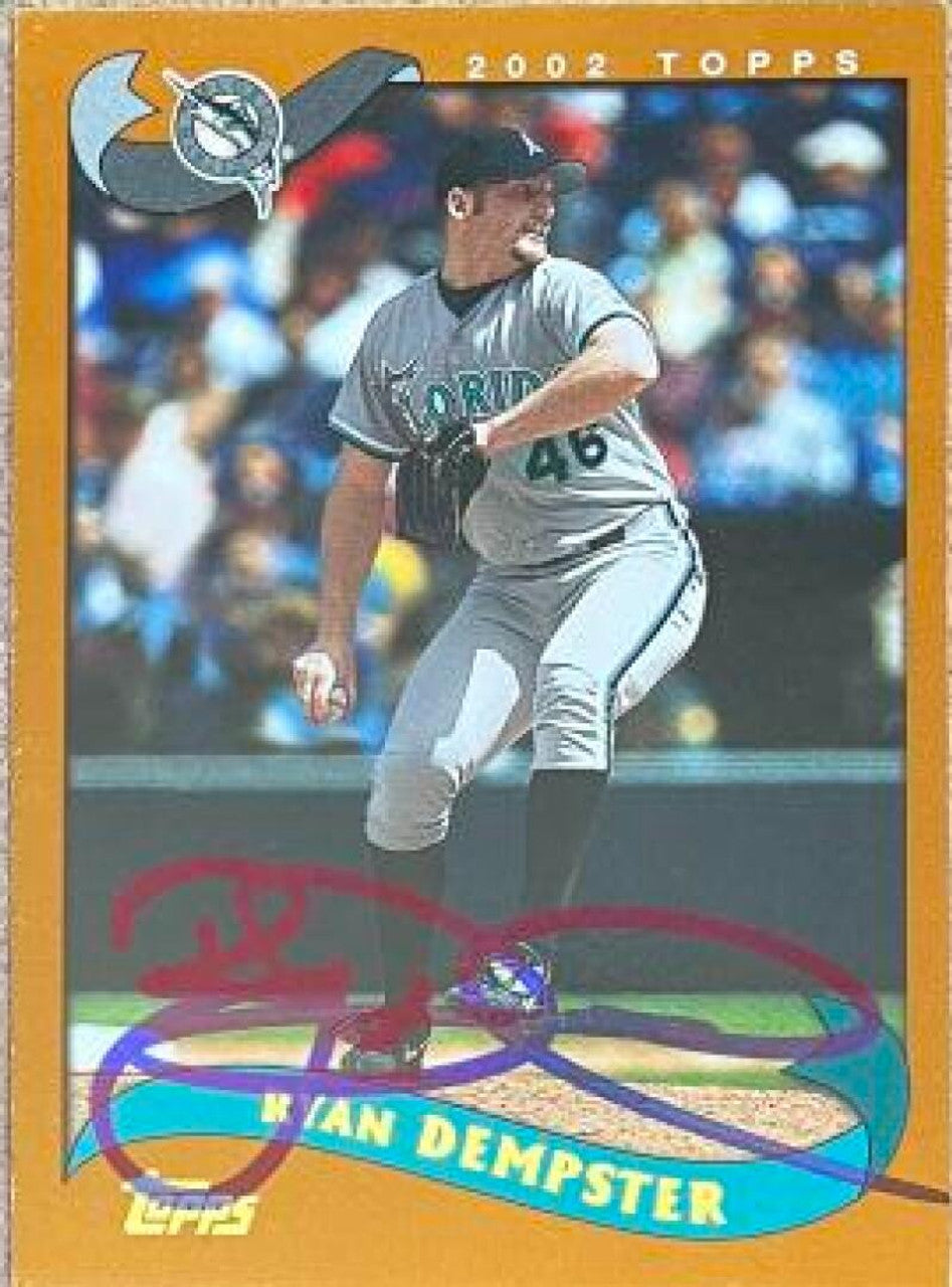 Ryan Dempster Signed 2002 Topps Baseball Card - Florida Marlins