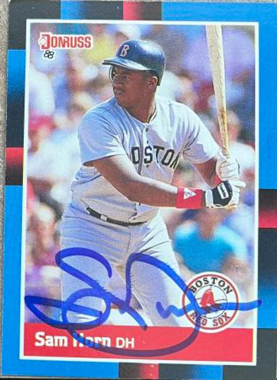 Sam Horn Signed 1988 Donruss Baseball Card - Boston Red Sox