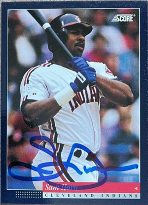 Sam Horn Signed 1994 Score Baseball Card - Cleveland Indians