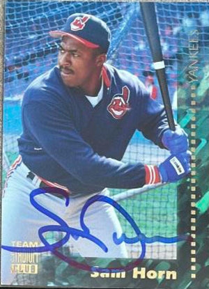 Sam Horn Signed 1994 Stadium Club Team Baseball Card - Cleveland Indians