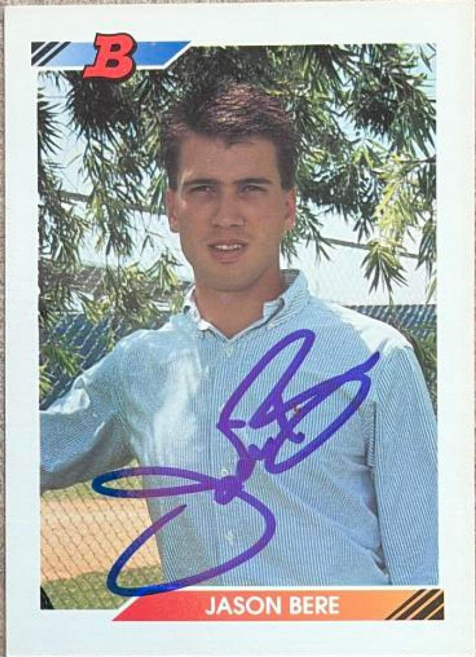 Jason Bere Signed 1992 Bowman Baseball Card - Chicago White Sox