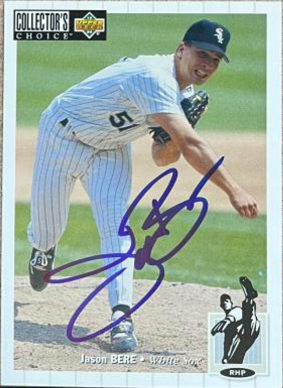 Jason Bere Signed 1994 Collector's Choice Baseball Card - Chicago White Sox