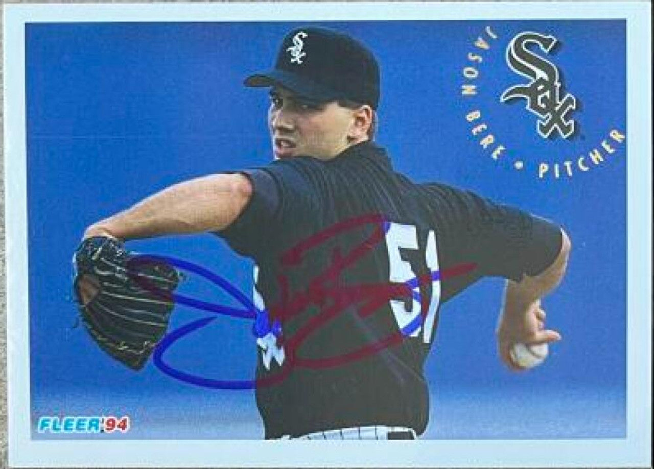 Jason Bere Signed 1994 Fleer Baseball Card - Chicago White Sox