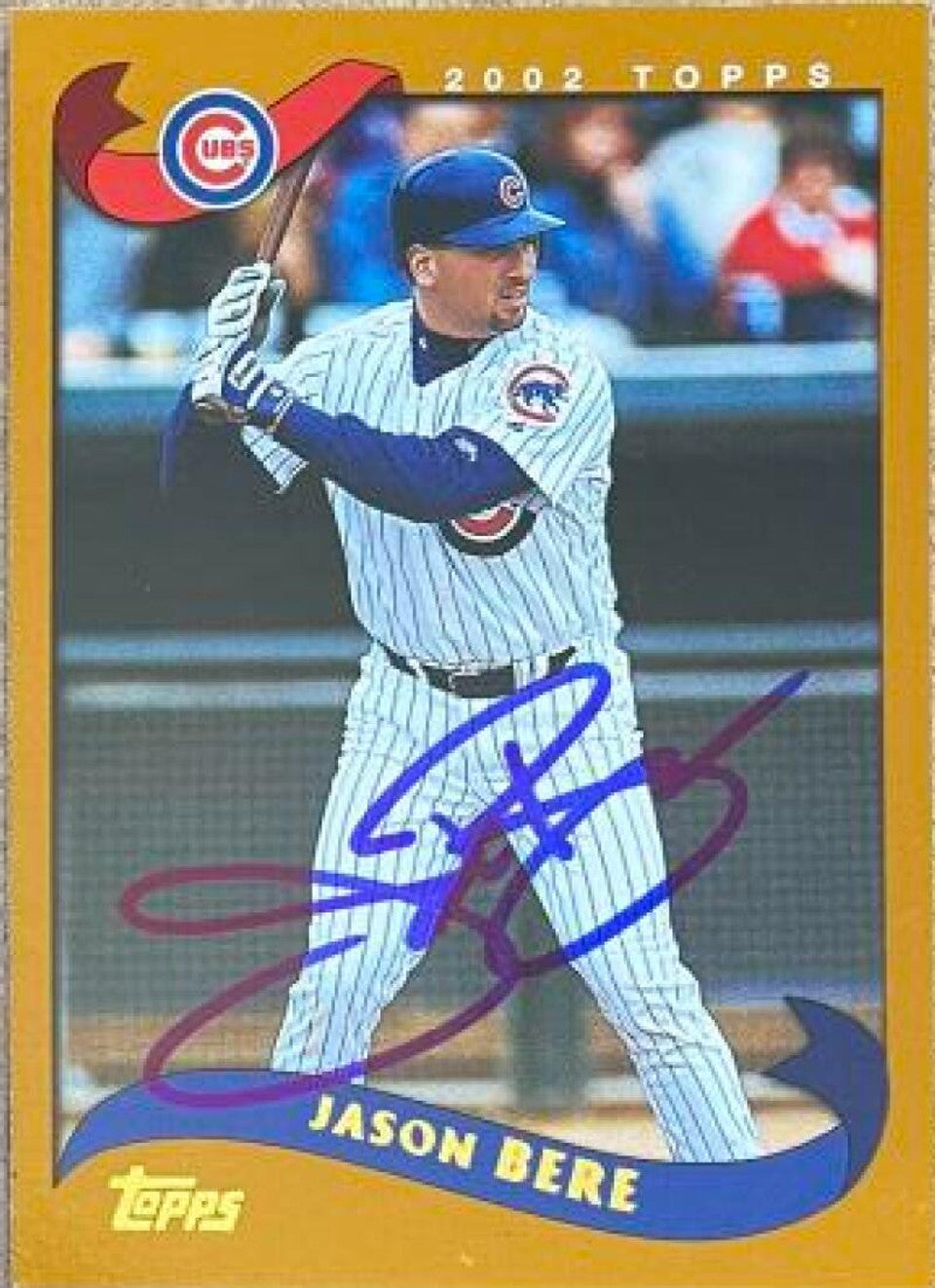 Jason Bere Signed 2002 Topps Baseball Card - Chicago Cubs