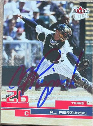 A.J. Pierzynski Signed 2003 Fleer Ultra Baseball Card - Minnesota Twins