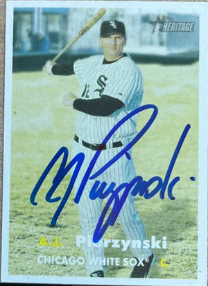 A.J. Pierzynski Signed 2006 Topps Heritage Baseball Card - Chicago White Sox