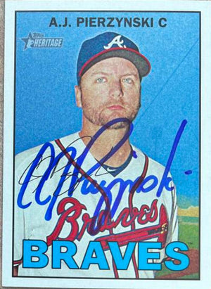 A.J. Pierzynski Signed 2016 Topps Heritage Baseball Card - Atlanta Braves