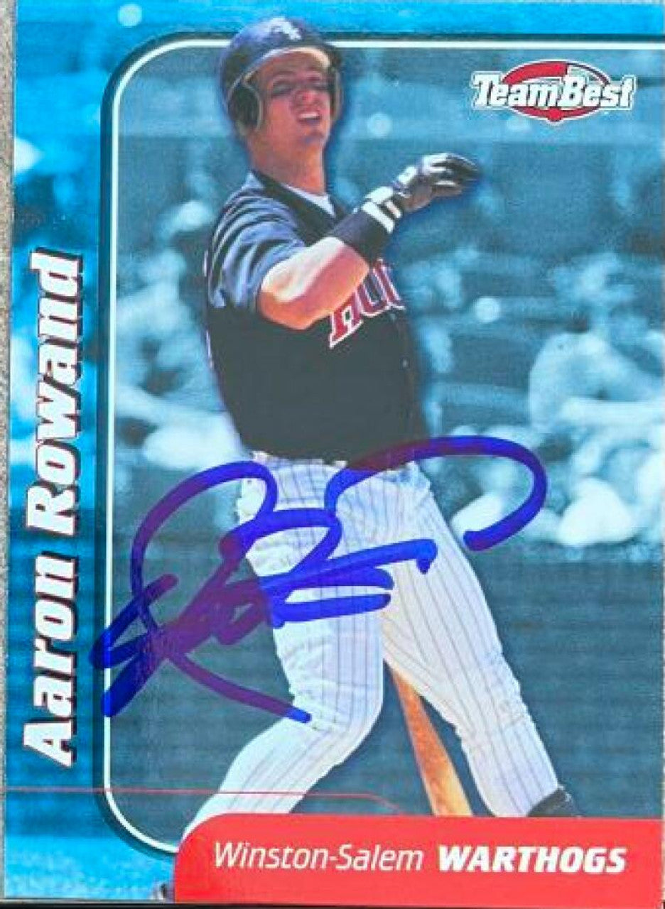 Aaron Rowand Signed 1999 Team Best Baseball Card - Winston-Salem Warthogs