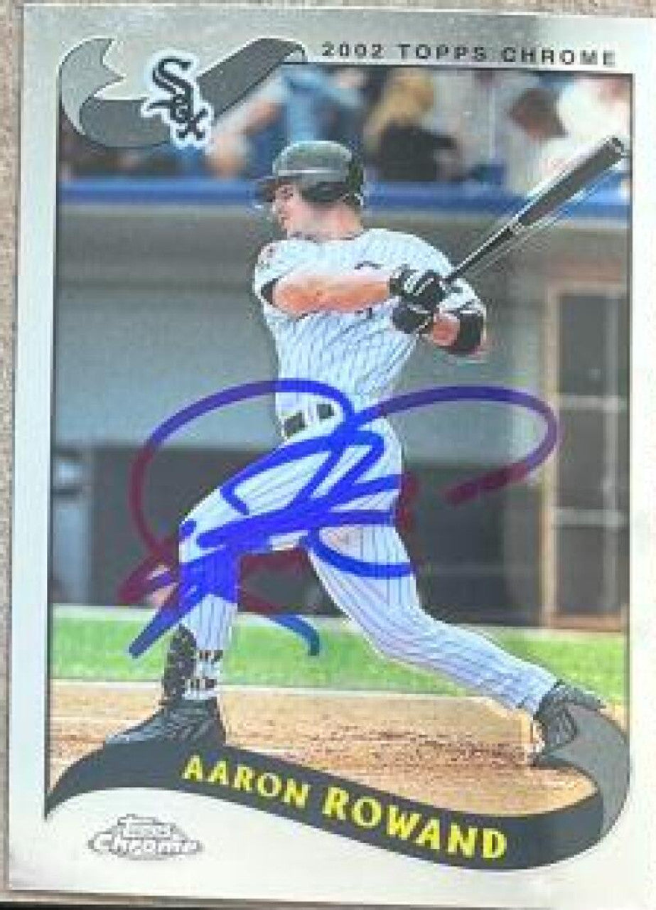 Aaron Rowand Signed 2002 Topps Chrome Baseball Card - Chicago White Sox