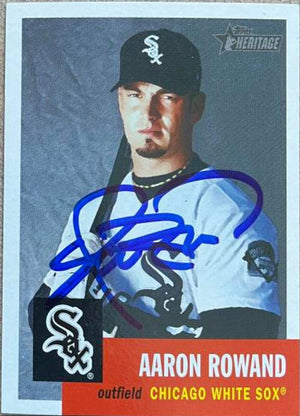 Aaron Rowand Signed 2002 Topps Heritage Baseball Card - Chicago White Sox