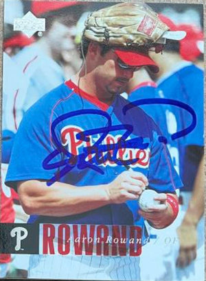 Aaron Rowand Signed 2006 Upper Deck Baseball Card - Philadelphia Phillies