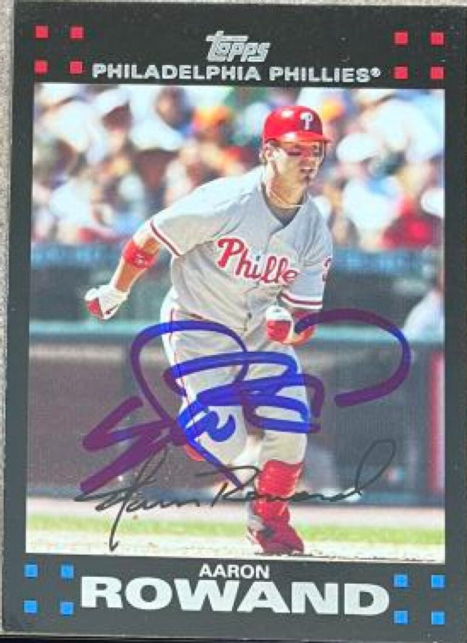 Aaron Rowand Signed 2007 Topps Baseball Card - Philadelphia Phillies #110