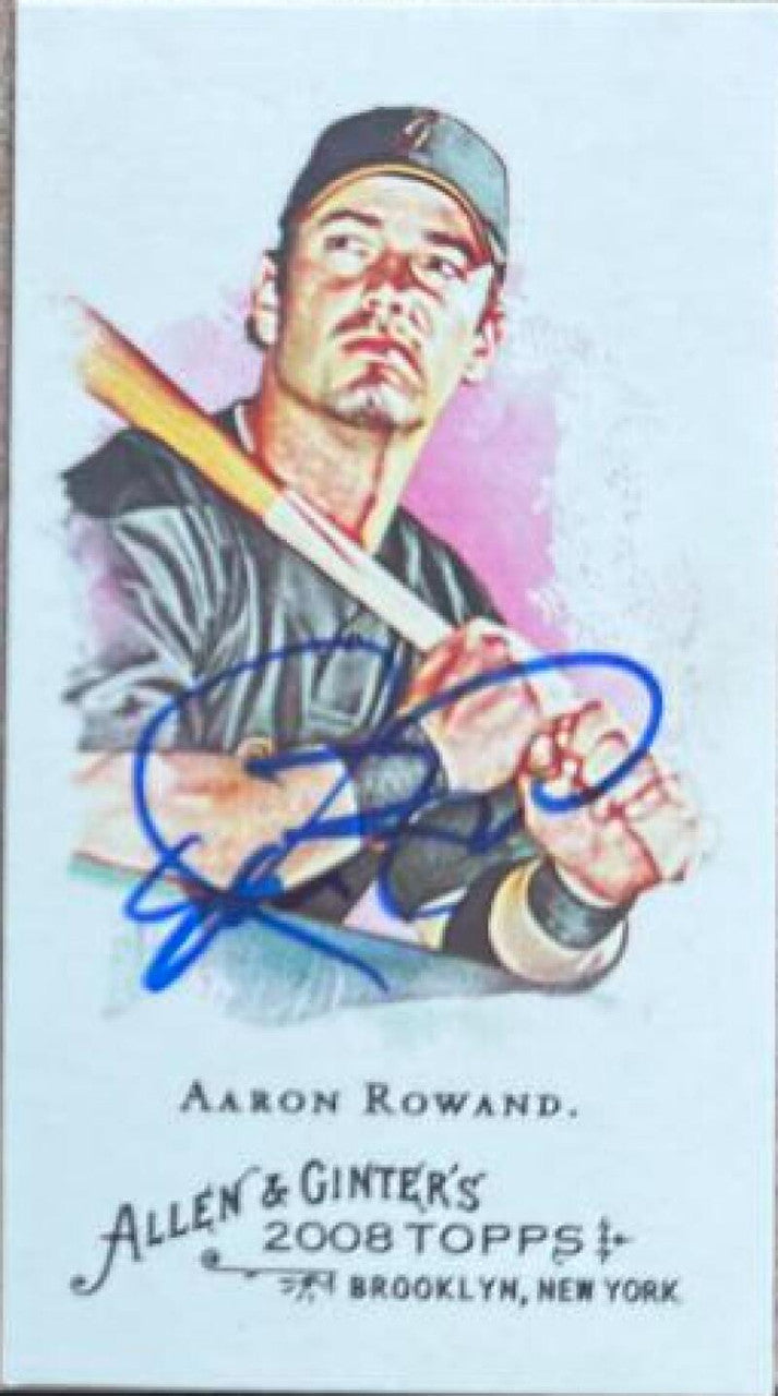 Aaron Rowand Signed 2008 Allen & Ginter Mini Baseball Card - San Francisco Giants