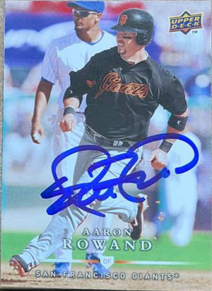 Aaron Rowand Signed 2008 Upper Deck First Edition Baseball Card - San Francisco Giants