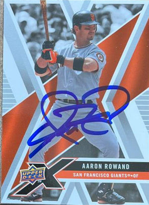 Aaron Rowand Signed 2008 Upper Deck X Baseball Card - San Francisco Giants