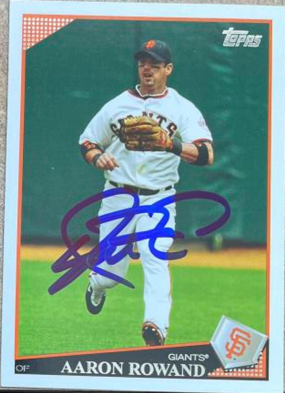 アーロン・ローワンド サイン入り 2009 Topps ベースボールカード - サンフランシスコ ジャイアンツ