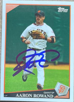 Aaron Rowand Signed 2009 Topps Baseball Card - San Francisco Giants