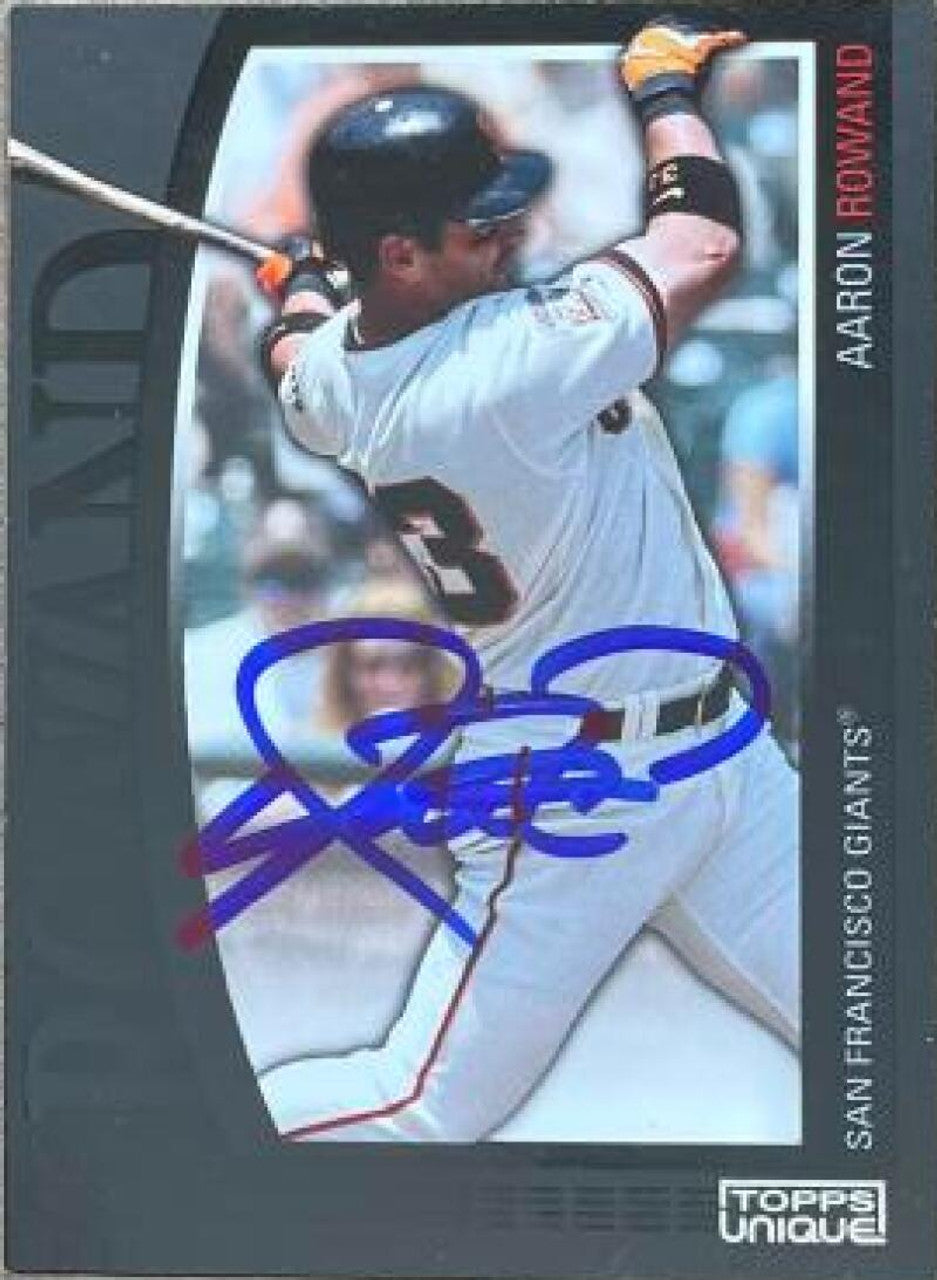 Aaron Rowand Signed 2009 Topps Unique Baseball Card - San Francisco Giants