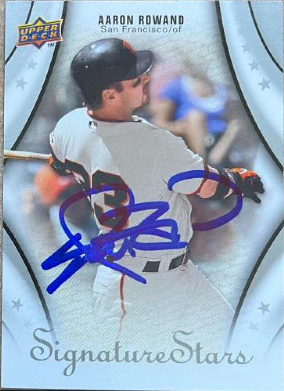 Aaron Rowand Signed 2009 Upper Deck Signature Series Baseball Card - San Francisco Giants