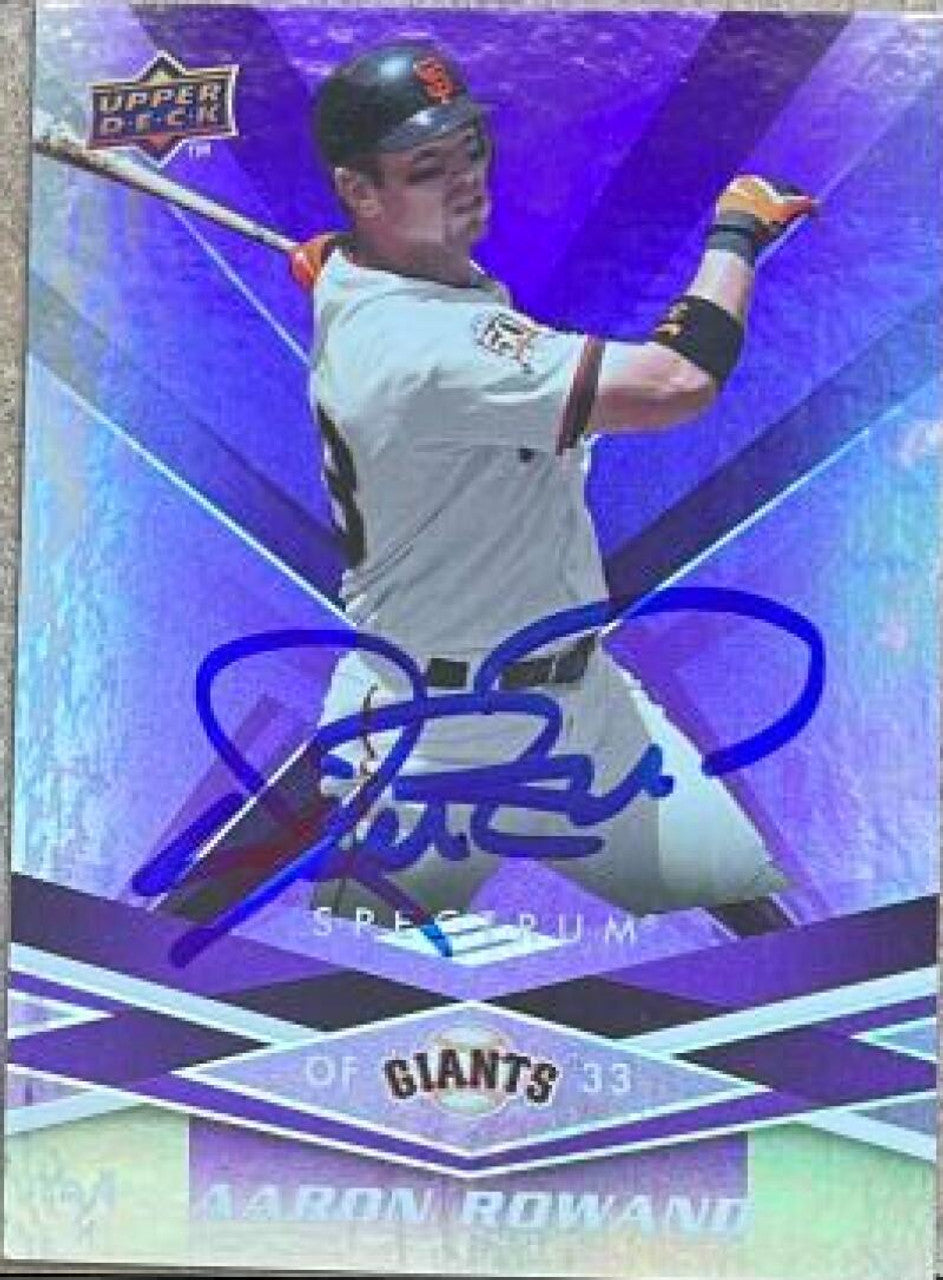 Aaron Rowand Signed 2009 Upper Deck Spectrum Baseball Card - San Francisco Giants