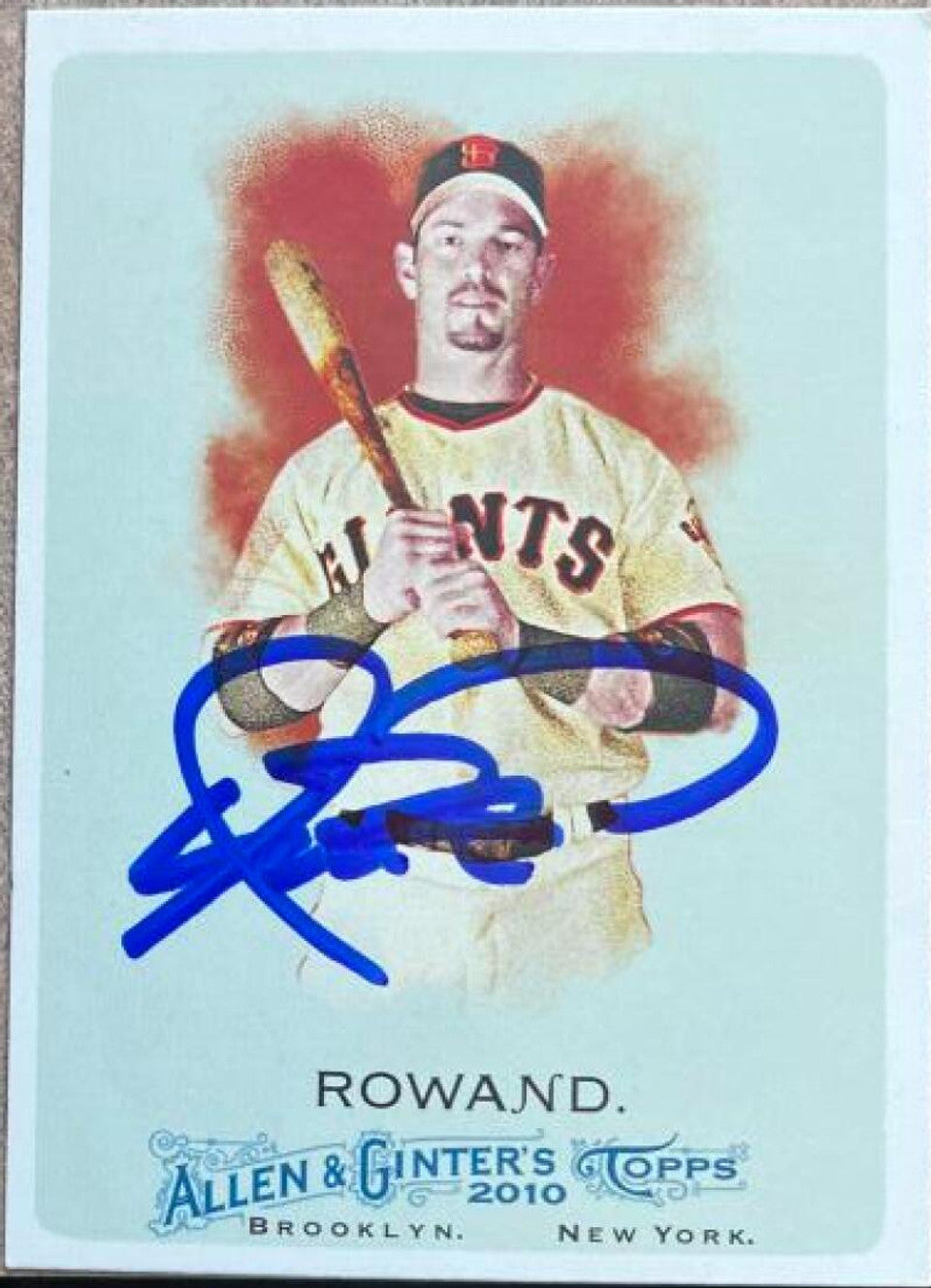 Aaron Rowand Signed 2010 Allen & Ginter Baseball Card - San Francisco Giants