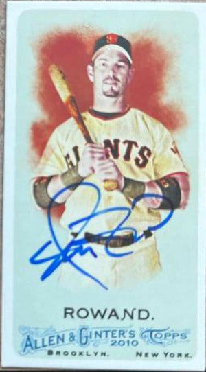 Aaron Rowand Signed 2010 Allen & Ginter Mini Baseball Card - San Francisco Giants