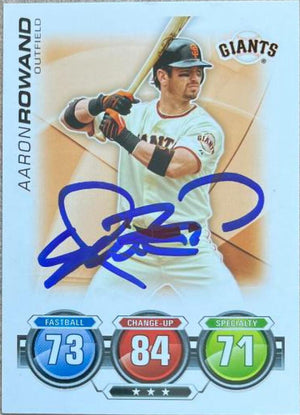 Aaron Rowand Signed 2010 Topps Attax Baseball Card - San Francisco Giants