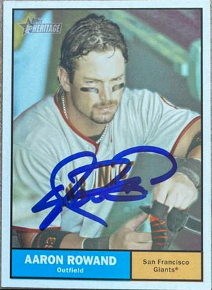 Aaron Rowand Signed 2010 Topps Heritage Baseball Card - San Francisco Giants