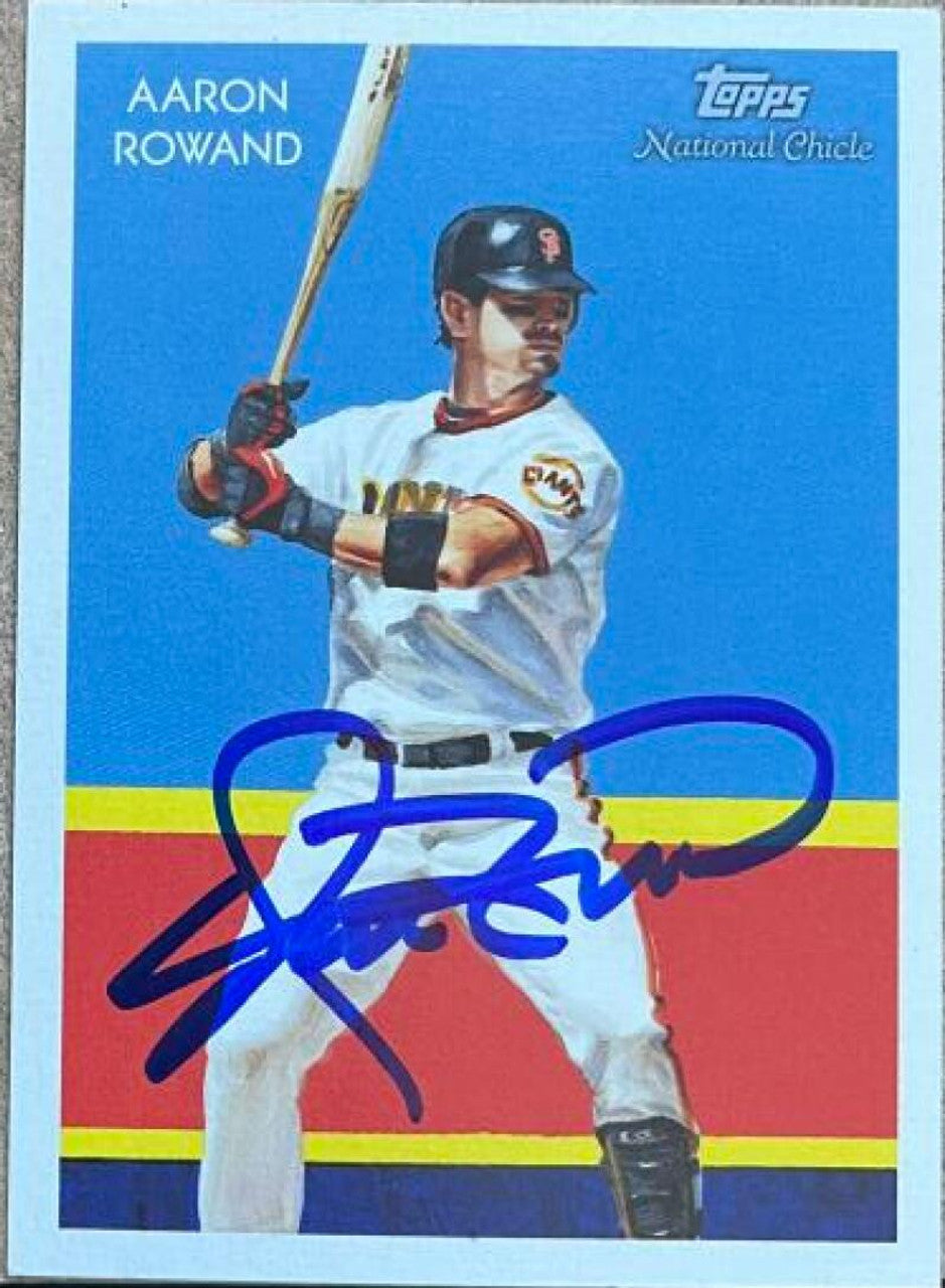 Aaron Rowand Signed 2010 Topps National Chicle Baseball Card - San Francisco Giants