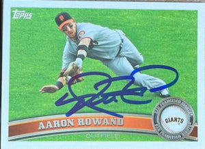 Aaron Rowand Signed 2011 Topps Baseball Card - San Francisco Giants