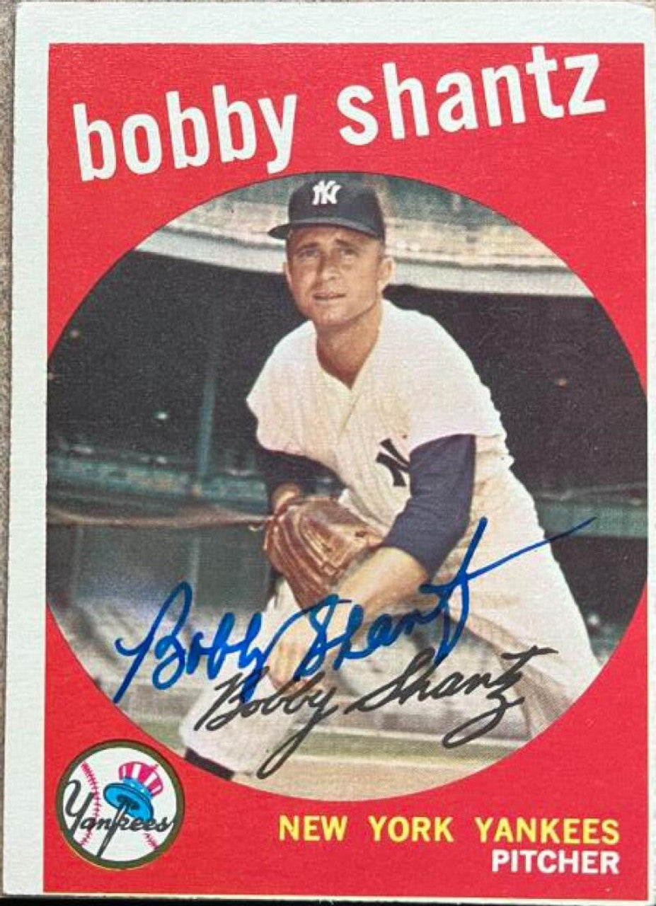 Bobby Shantz Signed 1959 Topps Baseball Card - New York Yankees